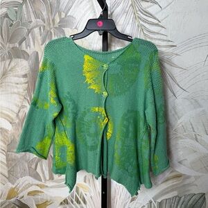 Paper Temples Knit Sweater Cardigan Cotton Wearable art